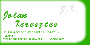 jolan keresztes business card